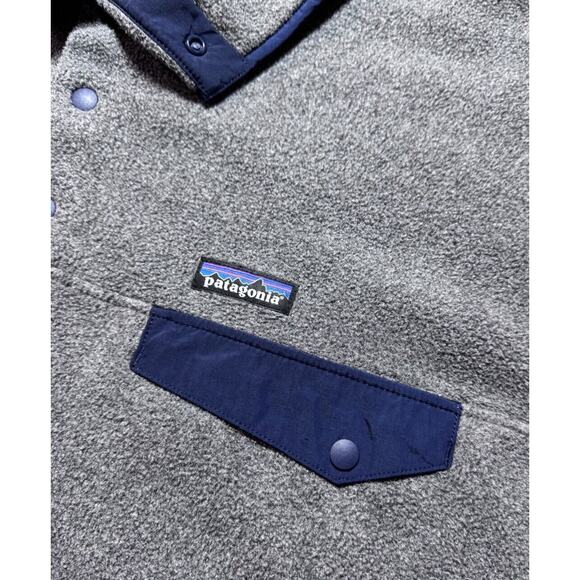 Patagonia Men's Synchilla Snap-T Fleece Pullover Jacket Grey Men’s Size Large - Picture 3 of 7